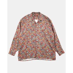 Axis Floral Loop Collar Shirt Men's XL Rayon Long Sleeve 90s Art Camp Collar‎